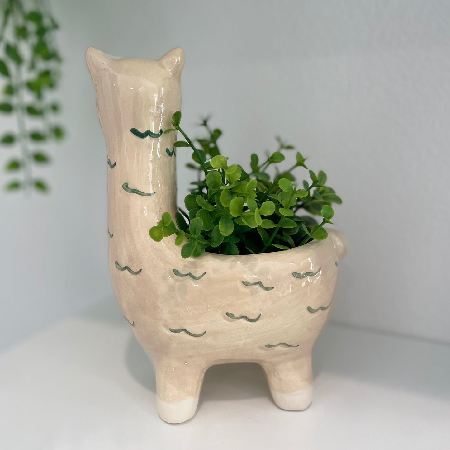 7.4" Llama Ceramic Planter